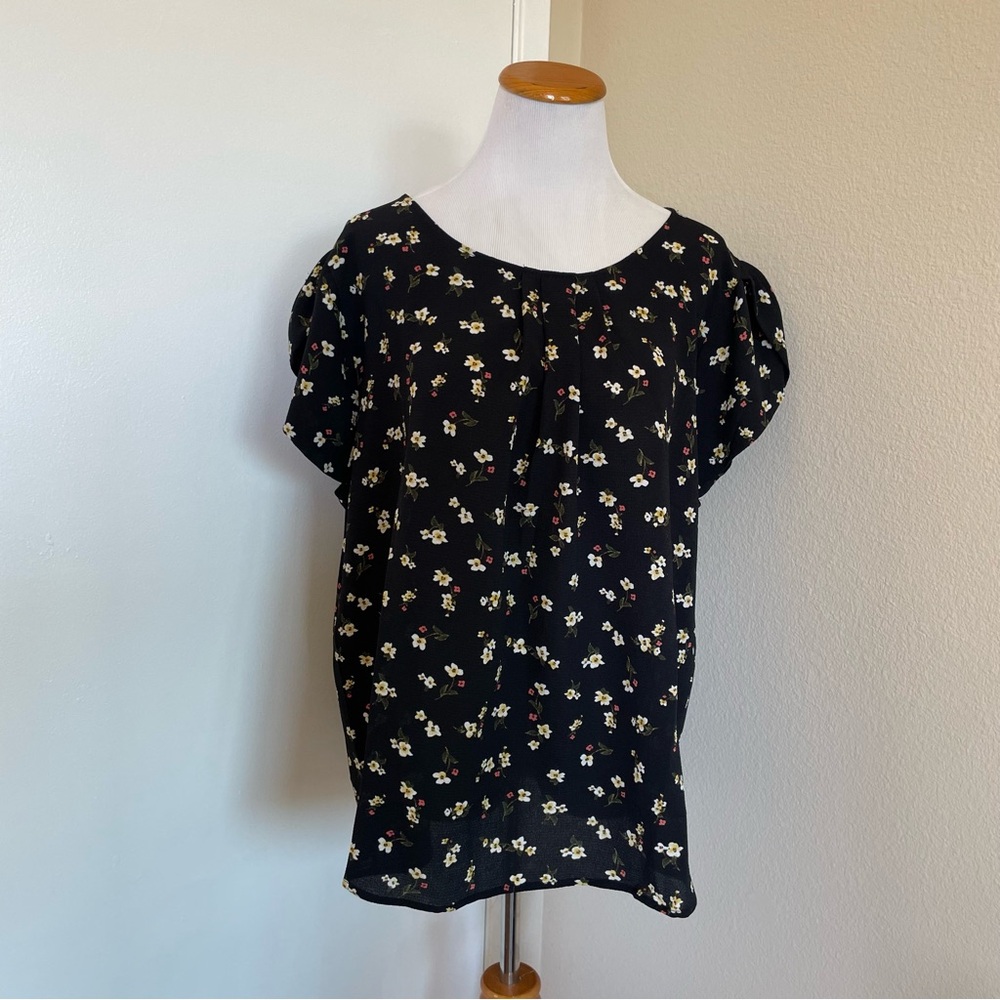 NWT Plus Size 3X Floral Black Women's Top